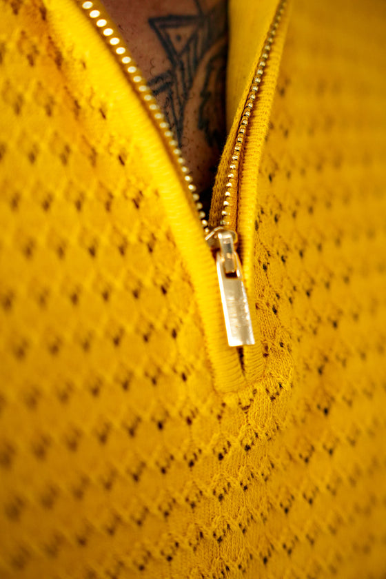 Diamond Knit Mustard