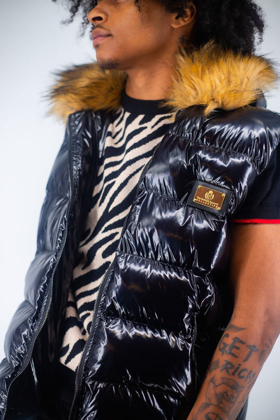 Gold Plated Hoodie Vest