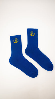  Royal Blue Crest Socks (Yellow)