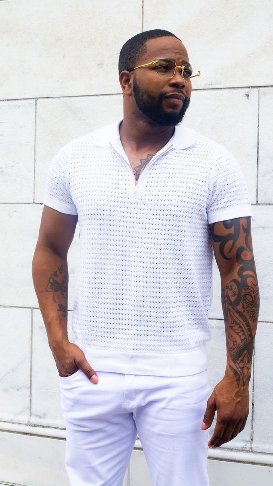 MMC White Diamond Knit
