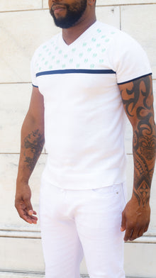  M-Burst V-Neck White