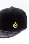 Noir Crest Hat (Vegan Suede)